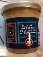 Mängden socker i Rillettes pour canard du sud-ouest