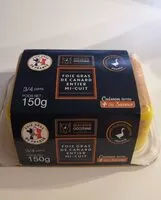 Mängden socker i Foie gras de canard entier mi cuit
