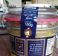 Mängden socker i Foie gras de cabrd du Sud ouest à l'armagnac