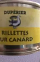 Mängden socker i Rillettes pur canard