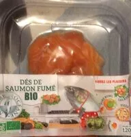 Mängden socker i Dés de saumon fumé bio