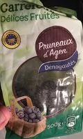 Mängden socker i Pruneaux d'Agen dénoyautés