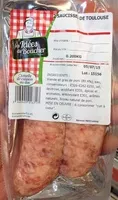 Mängden socker i 2 Saucisses de Toulouse