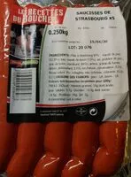 Mängden socker i Saucisses de Strasbourg