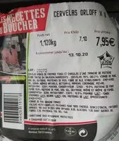 Mängden socker i Cervelas orloff