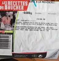 Mängden socker i Tripes à la provençale