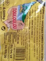 Mängden socker i Saucisses fumées cuites Touloulou