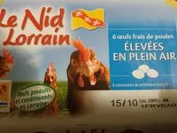 Mängden socker i 6 œufs frais de poules élevées en plein air