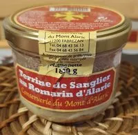 Mängden socker i Terrine de sanglier au romarin d'Alaric