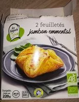 Mängden socker i 2 feuilletés jambon emmental