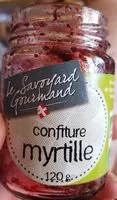 Mängden socker i Confiture myrtille