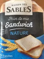 Mängden socker i Pain de mie nature