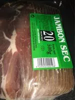 Mängden socker i Jambon Sec 20 Tranches Intercalaires 500 g