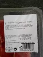 Mängden socker i Tranches de jambon de Vendée VPF