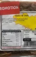 Mängden socker i Tripes De Caen 500 G
