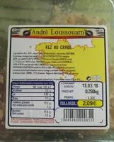 Mängden socker i Riz Au Crabe 250G