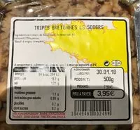 Mängden socker i Tripes Bretonnes 500 G