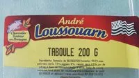 Mängden socker i Taboulé André loussouarn