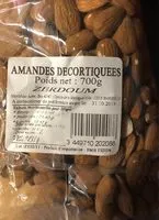 Mängden socker i Amandes decortiquees