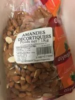 Mängden socker i Amandes Décortiquées