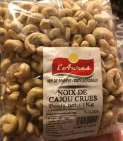 Mängden socker i Noix de cajou crues