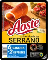 Mängden socker i Aoste Jambon Serrano Tranche x6 +2 Tranches Gratuites