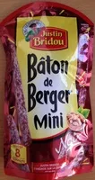 Mängden socker i Bâton de Berger Mini Noix (environ 8 Bâtonnets)