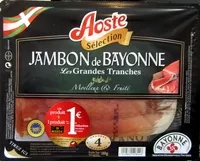 Mängden socker i Jambon de Bayonne, Grandes Tranches