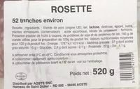 Mängden socker i Rosette 52 tranches