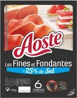 Mängden socker i Les Fines et Fondantes -25% de sel - Aoste