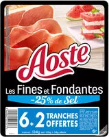 Mängden socker i Aoste jambon cru fin et fondant sel réduit