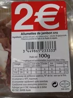 Mängden socker i Allumettes de jambon cru