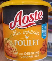 Mängden socker i Les tartinés Poulet aux oignons caramélisés