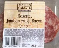 Mängden socker i Rosette, jambon cru et bacon