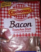Mängden socker i Bacon tranches fines fumées au bois de hêtre