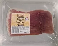 Mängden socker i jambon sec supérieur salé à la main