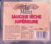 Mängden socker i Saucisse sèche supérieure