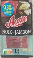 Mängden socker i Aoste Noix de jambon