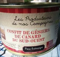 Mängden socker i Confit de gésiers de canard du sud ouest