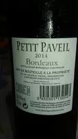 Mängden socker i Petit Paveil 2014 Bordeaux