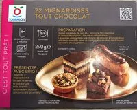 Mängden socker i 22 mignardises tout chocolat