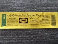 Mängden socker i Galettes au ble noir