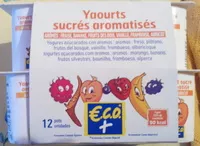 Mängden socker i Yaourts sucrés aromatisés