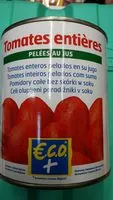 Mängden socker i Tomates entières pelées au jus