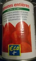 Mängden socker i Tomates entières pelées au jus