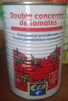 Mängden socker i Double concentré de tomates
