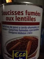 Mängden socker i Saucisses aux lentilles éco+