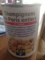 Mängden socker i Champignons de Paris entier