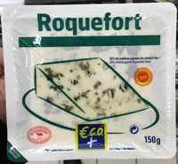 Mängden socker i Roquefort A.O.P. 32% Mat. Gr.
