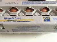 Mängden socker i 10 œufs frais calibre moyen